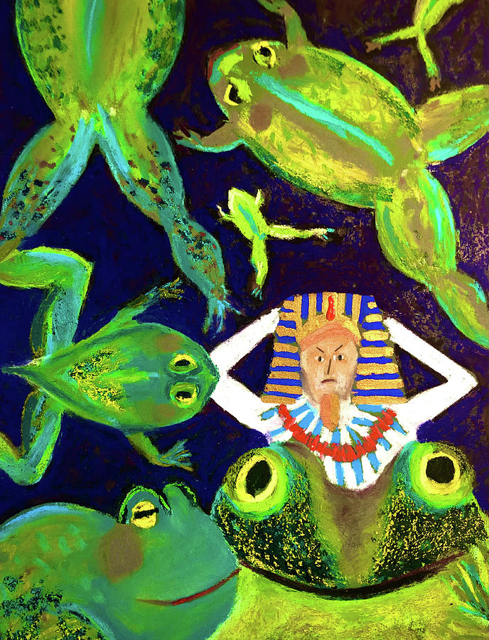 Pharaoh and the Frogs Painting by Polly Castor