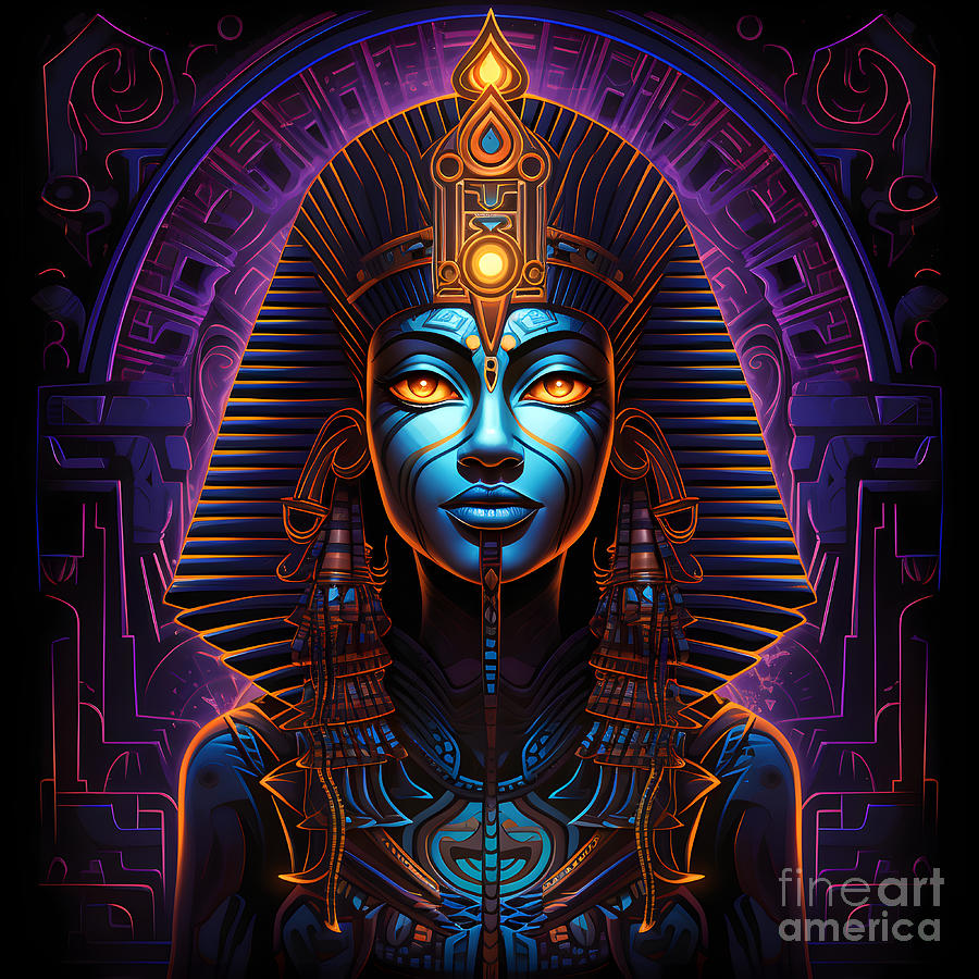 Pharaoh Mixed Media by Cosmic Hare - Fine Art America