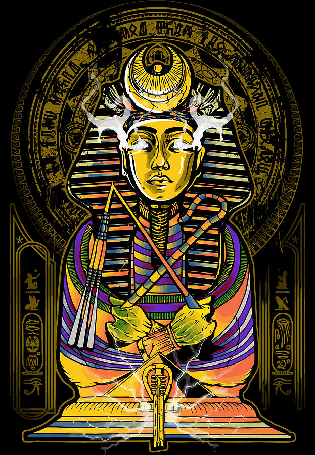 Pharaoh Egypt Illustration Digital Art by Sweet Birdie Studio - Fine ...