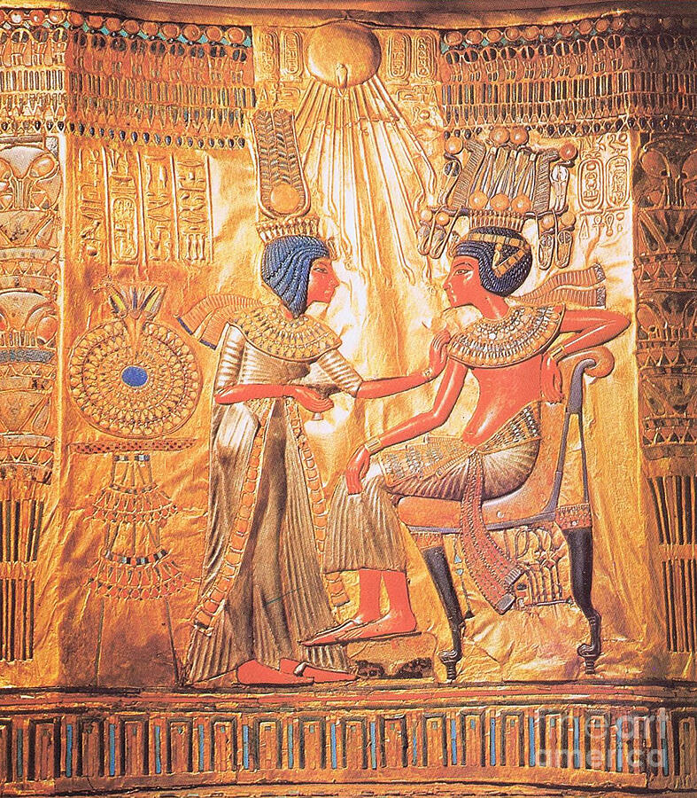 Pharaoh Tutankhamun's throne Relief by Arkitekta Art - Fine Art America