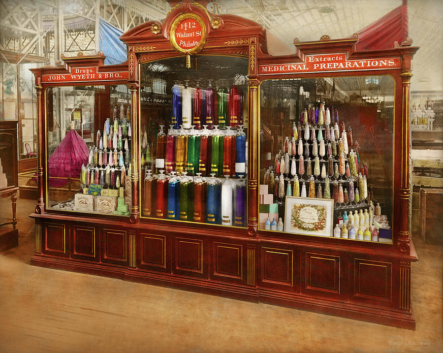 Pharmacy - Pharmaceutical Elegance 1876 Photograph by Mike Savad