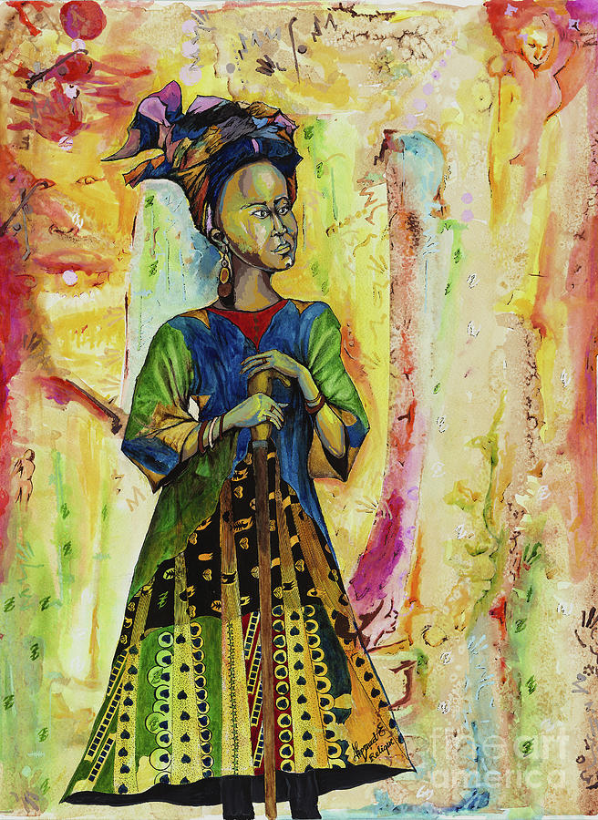 Phases of African Queen  Painting by Relique Dorcis
