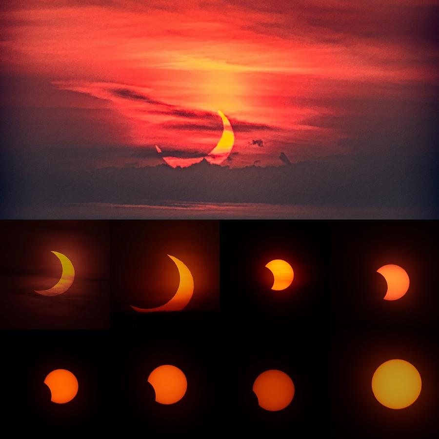 Phases of Annular Eclipse Photograph by Deb Stone - Pixels