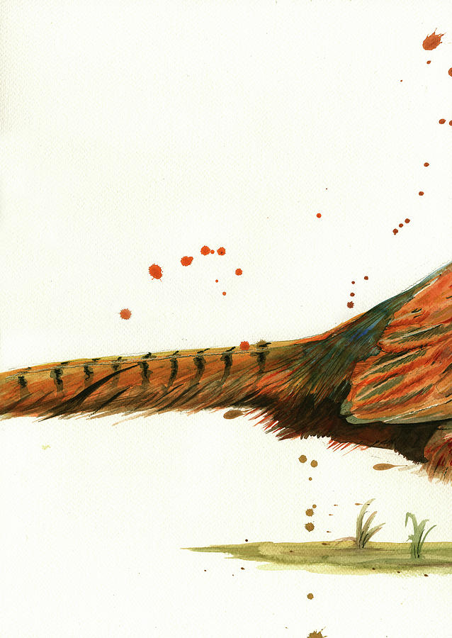 Pheasant Bird Painting - Pheasant 2 by Juan Bosco