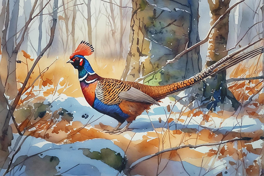 Pheasant Painting - Pheasant  by Manjik Pictures