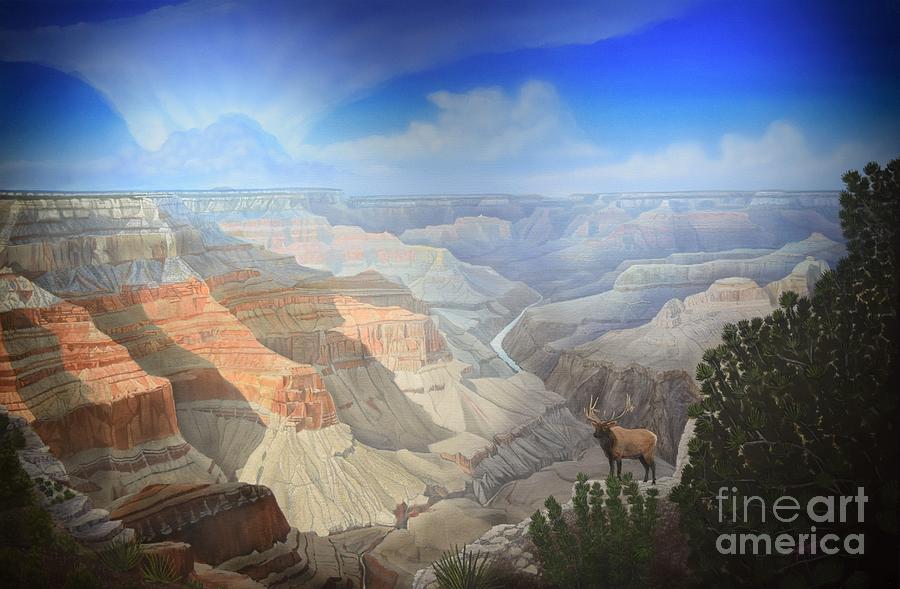 Grand Canyon National Park Painting - Phenomenal Pima Point by Jerry Bokowski