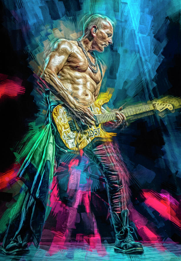 Phil Collen Def Leppard Mixed Media by Mal Bray