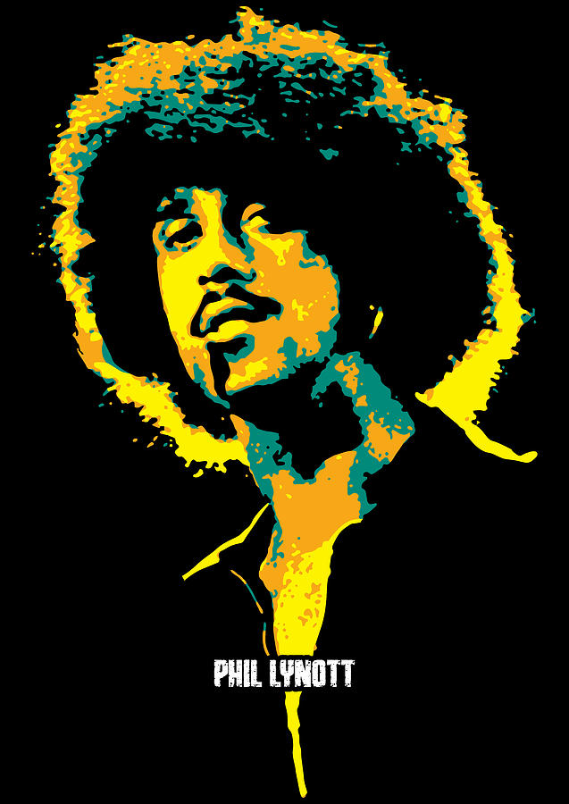 Phil Lynott. Philip Parris Lynott v.5 Digital Art by Taurungka Graphic ...