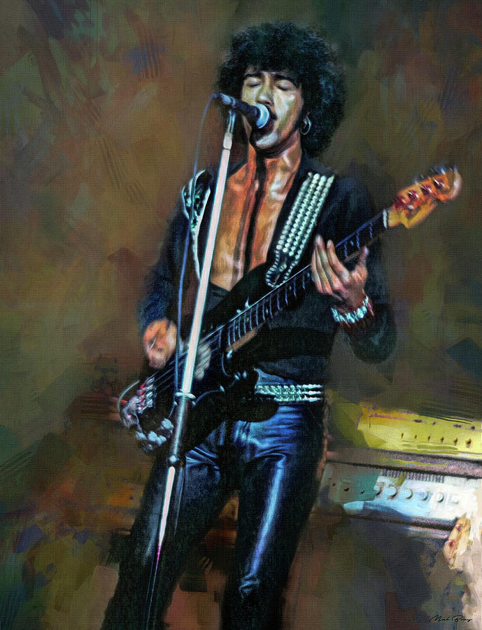Phil Lynott Rock Icon Mixed Media by Mal Bray