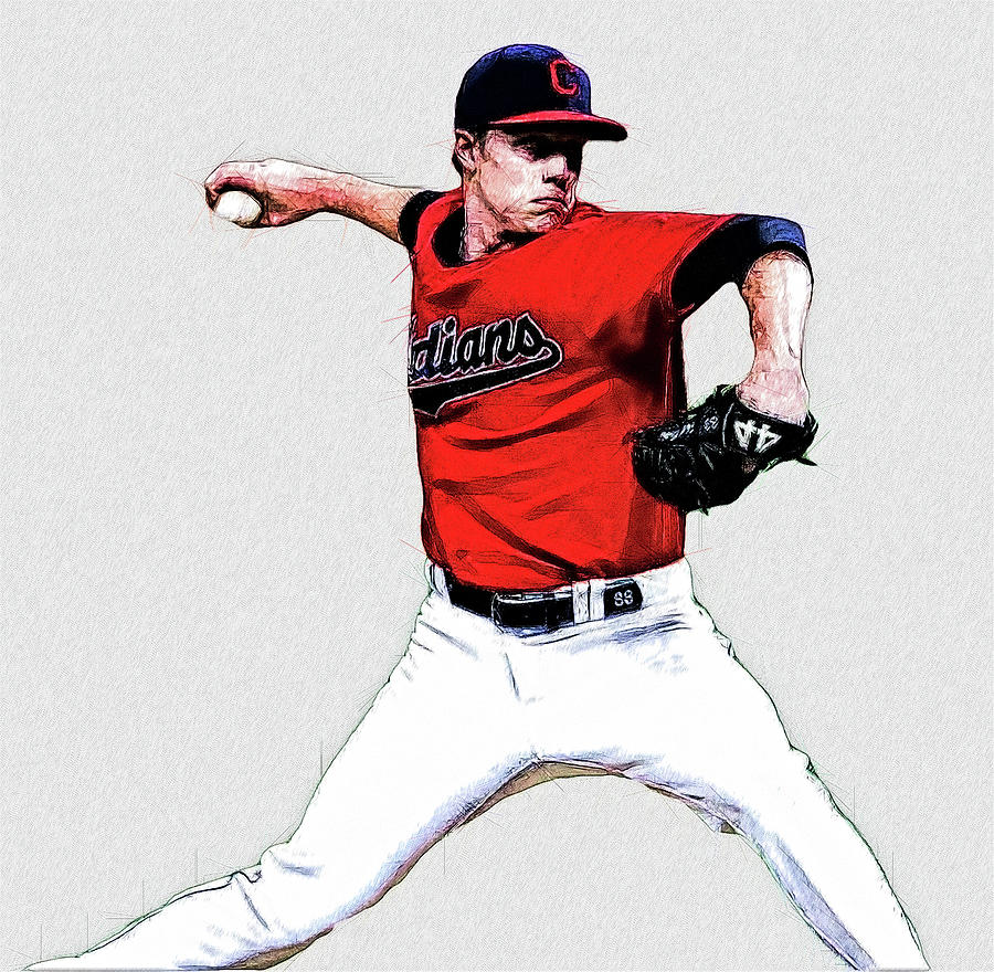 Phil Maton - RH Relief Pitcher - Cleveland Indians Digital Art by Bob  Smerecki - Pixels