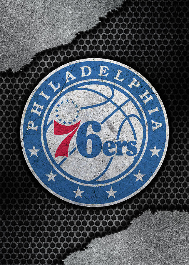 Philadelphia 76Ers Game Metal Drawing by Leith Huber | Fine Art America