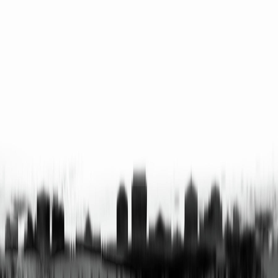 Philadelphia City Black Skyline Digital Art by Naxart Studio - Fine Art ...