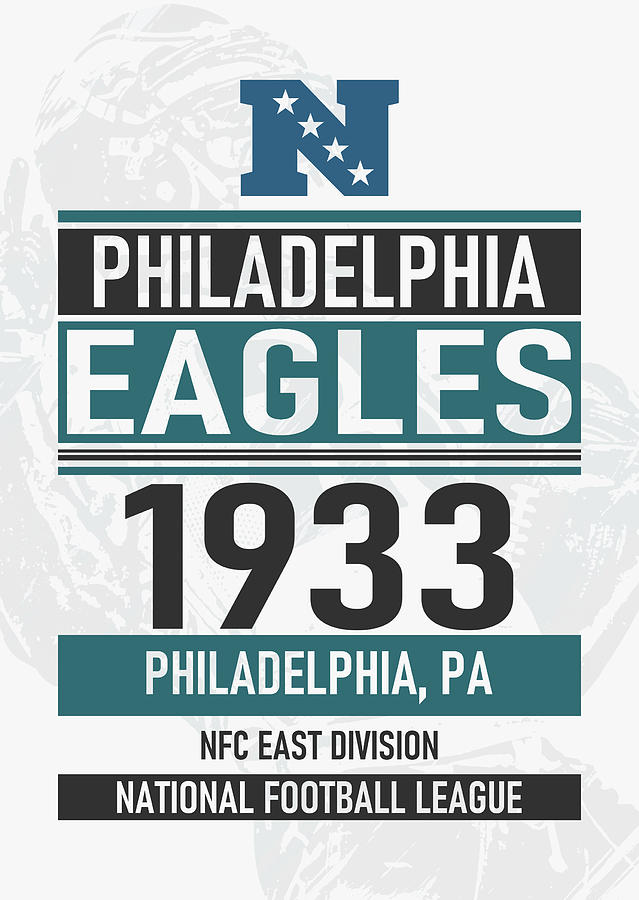 Philadelphia Eagles Stats Print Wall Art Vintage Poster 