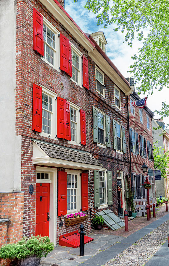 Philadelphia Elfreth Alley Homes Photograph by John A Megaw