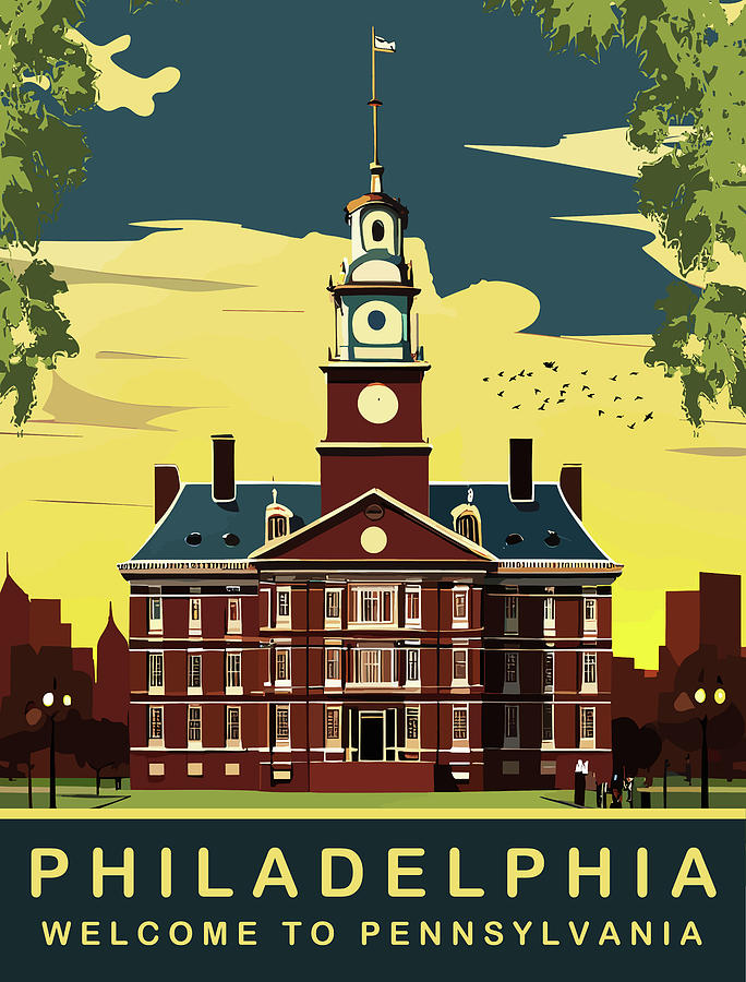 Philadelphia Digital Art - Philadelphia Historic Building by Long Shot