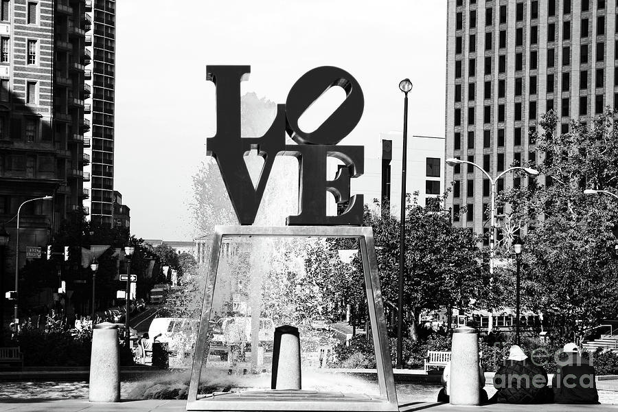 Philadelphia Love Monochrome Photograph by John Rizzuto