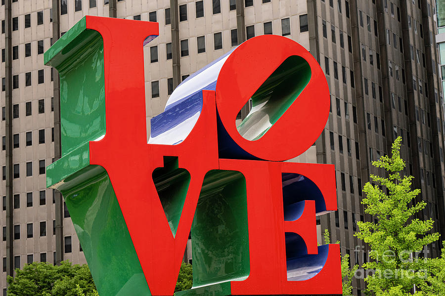 Philadelphia Love Sculpture Photograph by Bob Phillips
