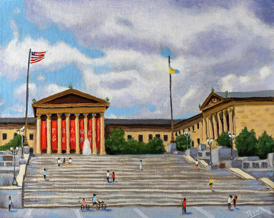 Philadelphia Museum of Art Painting by Tesh Parekh