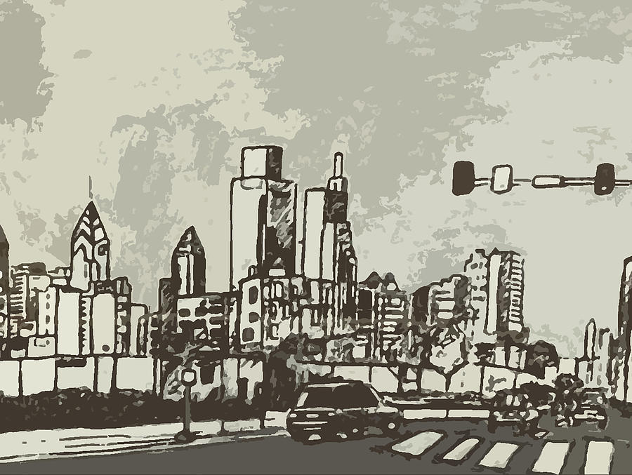 Philadelphia Pa. series #3 Drawing by Monica Engeler