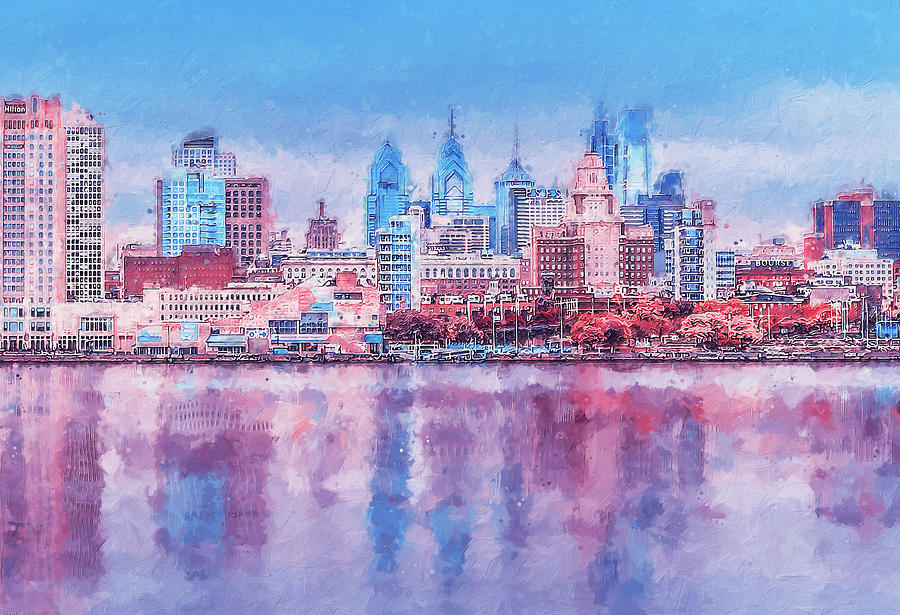 Philadelphia, Pennsylvania - 28 Painting by AM FineArtPrints