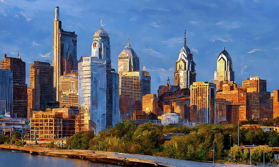 Philadelphia, Pennsylvania - 40 Painting by AM FineArtPrints