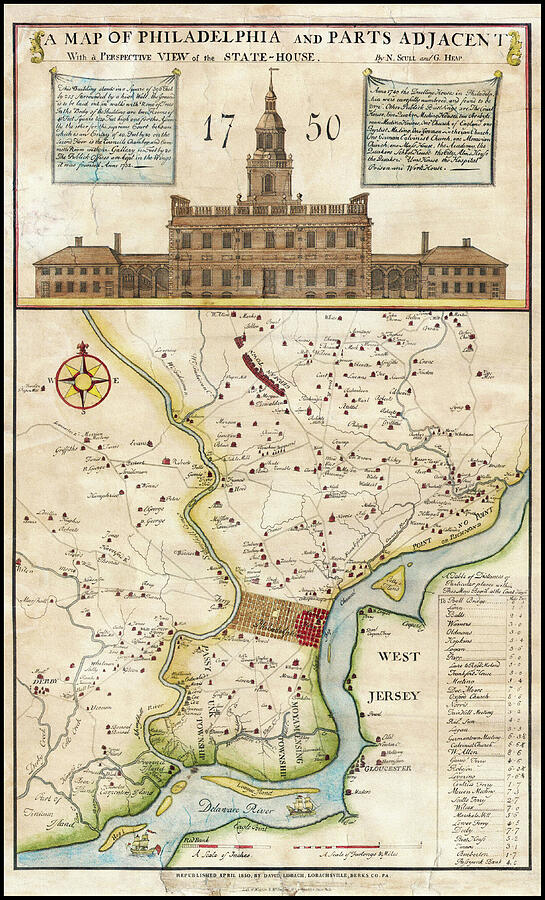 Philadelphia Pennsylvania Antique Vintage Map 1850 Photograph by Carol Japp Philadelphia Pennsylvania Antique Vintage Map 1850 Photograph by Carol Japp