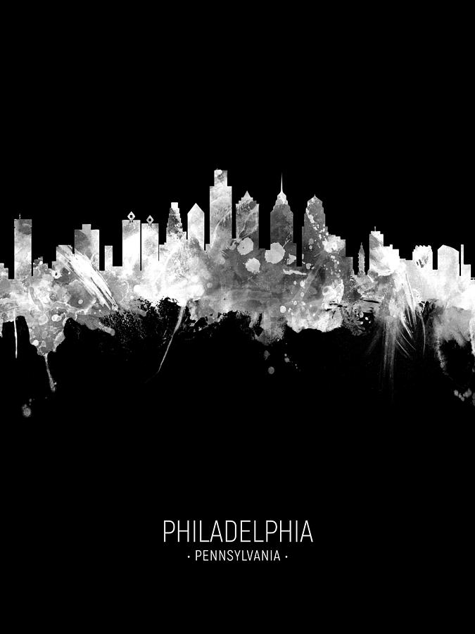 Philadelphia Pennsylvania Skyline #61 Digital Art by Michael Tompsett