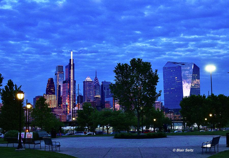 Philadelphia Skyline At Dusk Photograph
