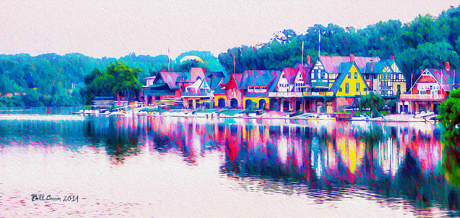 Philadelphias Boathouse Row on the Schuylkill River Photograph by Bill Cannon