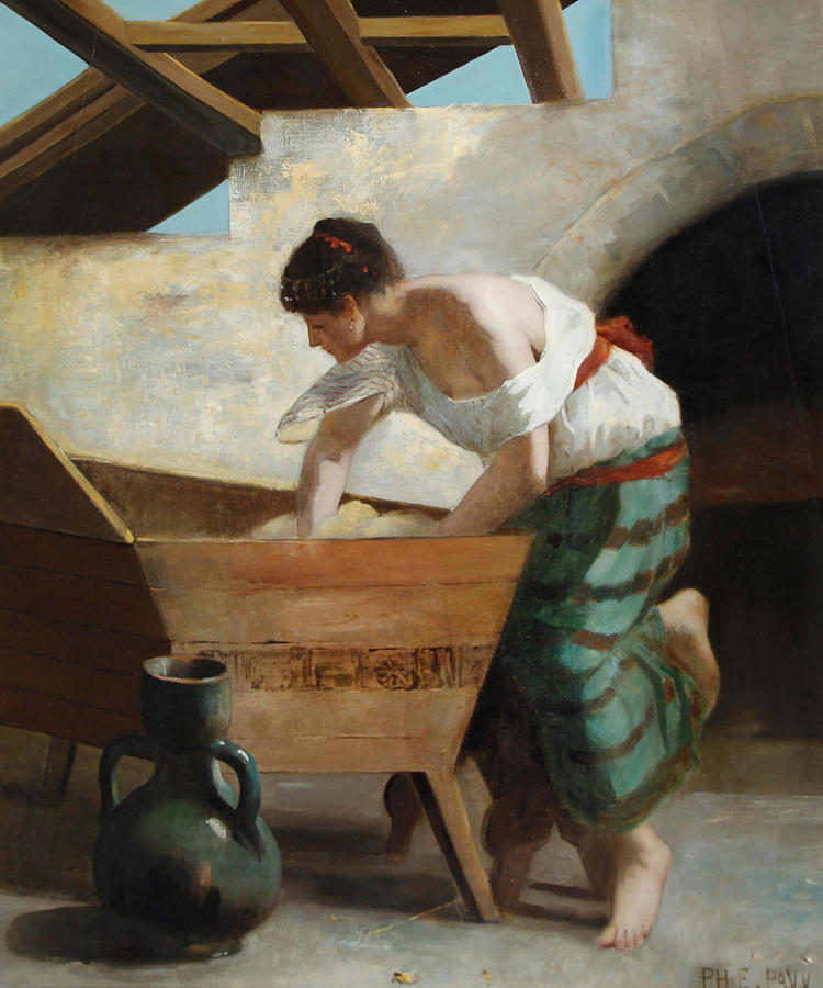 Philippe Pavy French Born 1860 A Washerwoman Painting By Artistic Rifki ...