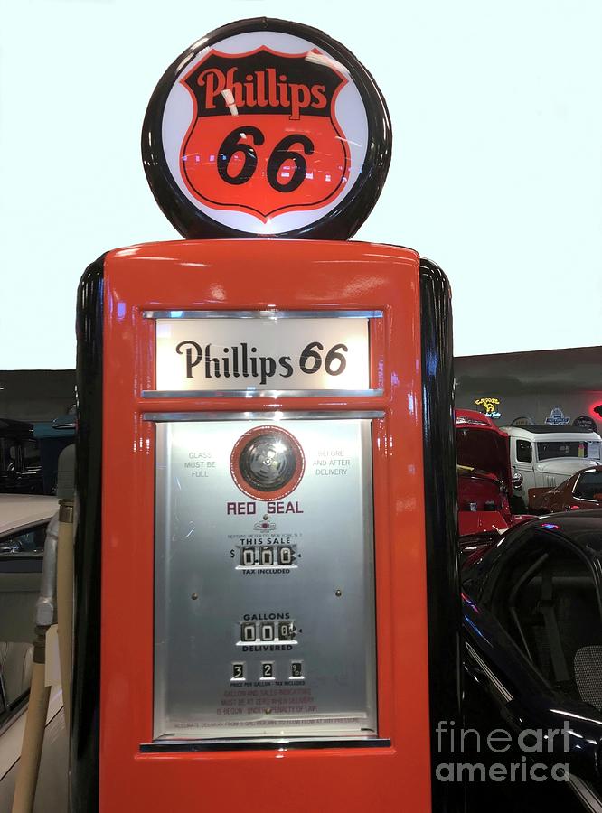 Phillips 66 Neptune Red Seal Gas Pump Photograph