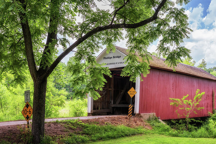 Phillips Covered Bridge - Parke County, Indiana Photograph by Susan Rissi Tregoning
