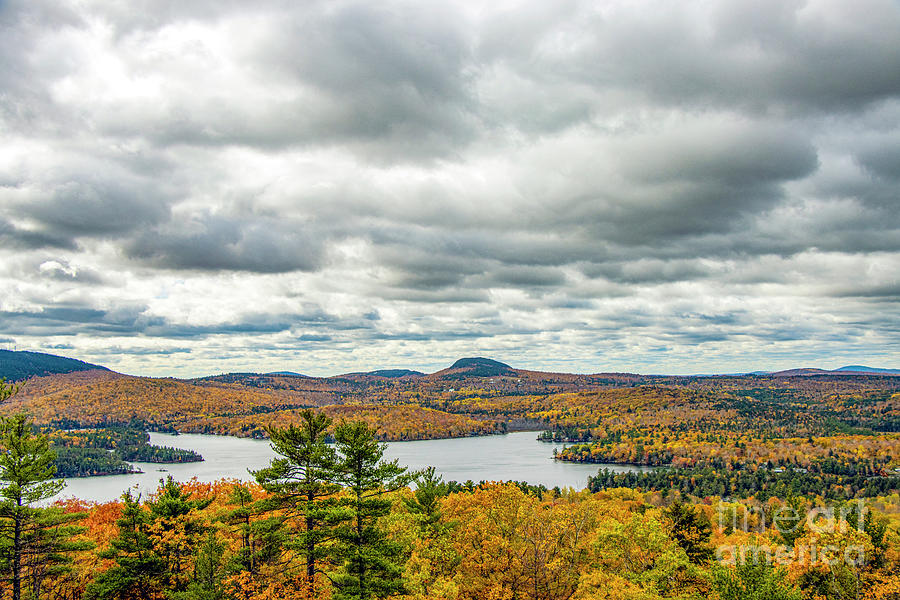 Phillips Lake from Sunset Rock Dedham Maine Photograph by Daniel VanWart