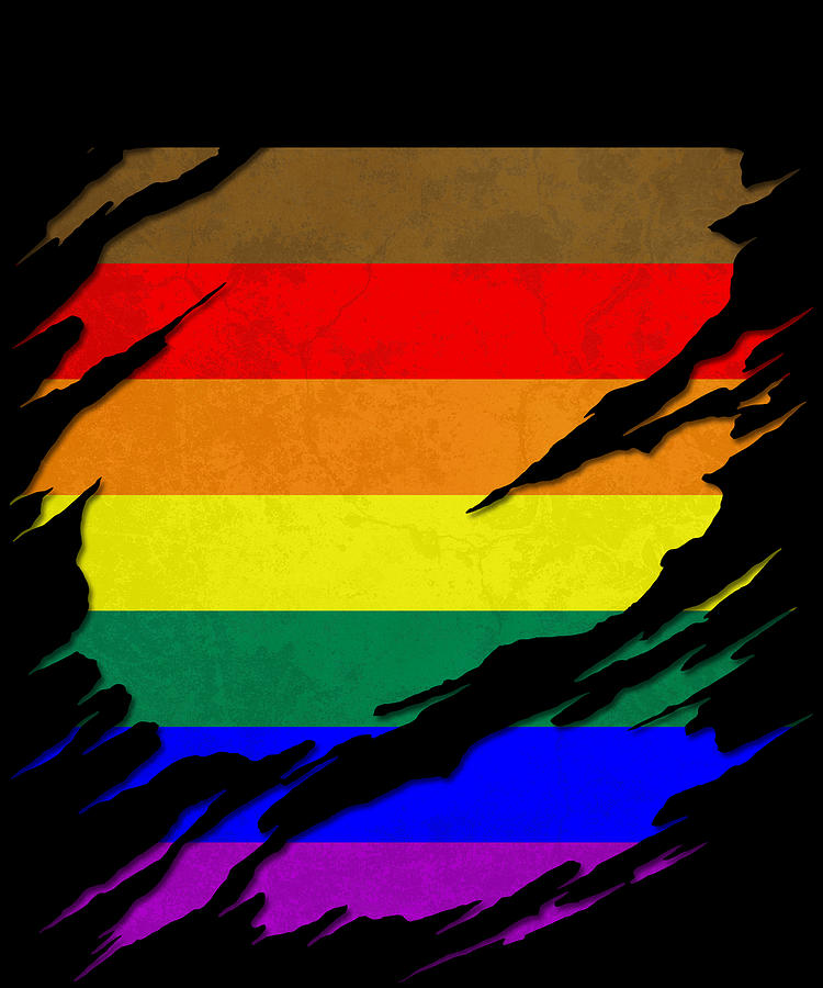 Philly Lgbtq Gay Pride Flag Ripped Reveal Digital Art By Patrick Hiller 