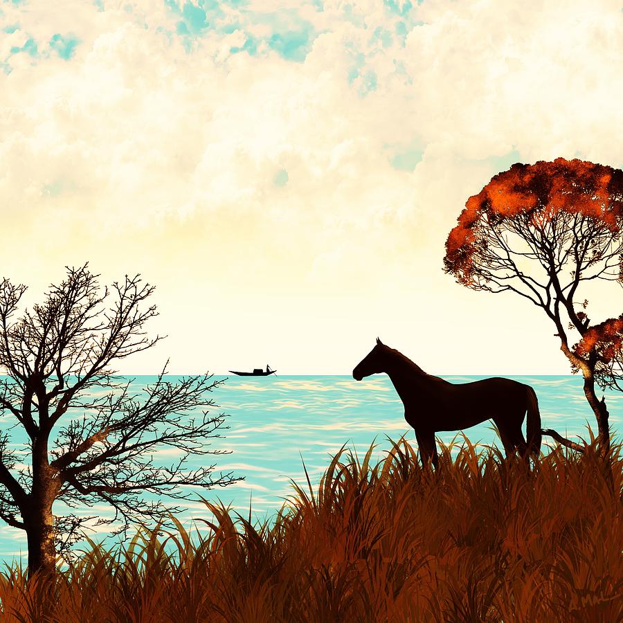 Philosophy Horse Digital Art by Anastasiya Malakhova