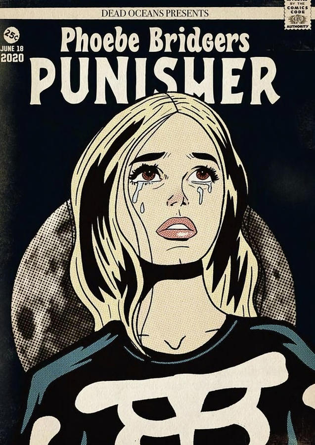 Phoebe Bridgers Punisher Comic Art Poster Painting by Isla Joshua | Pixels