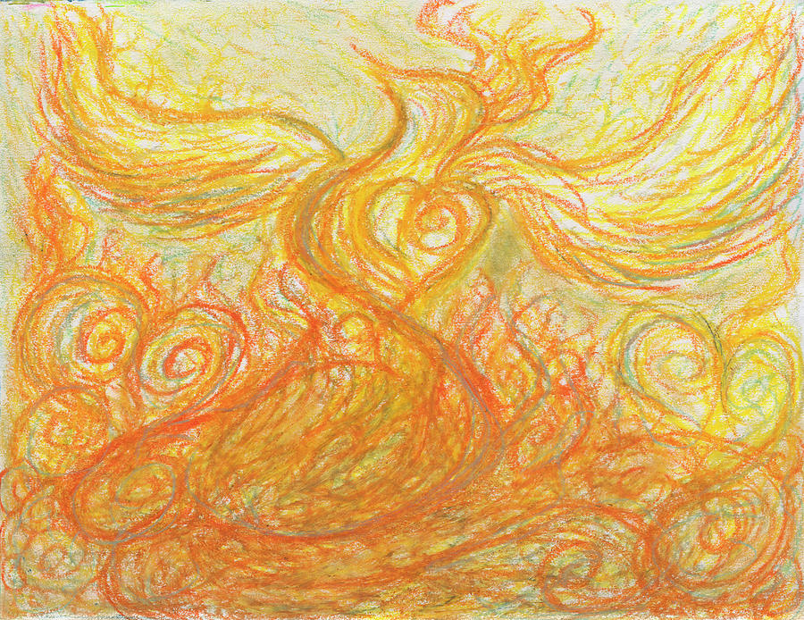 Abstract Drawing - Phoenix by Amber N Smith