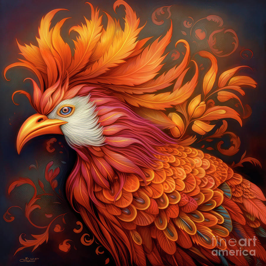 Phoenix Digital Art - Phoenix by Jutta Maria Pusl