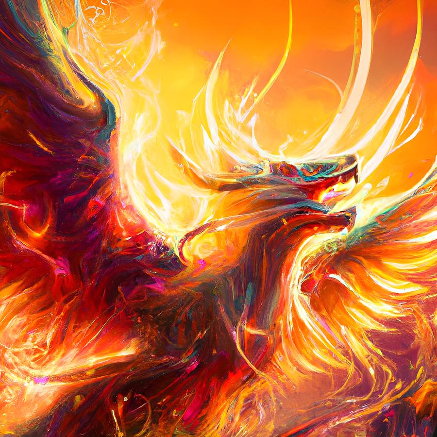 Phoenix On Fire Digital Art by Beverly Read