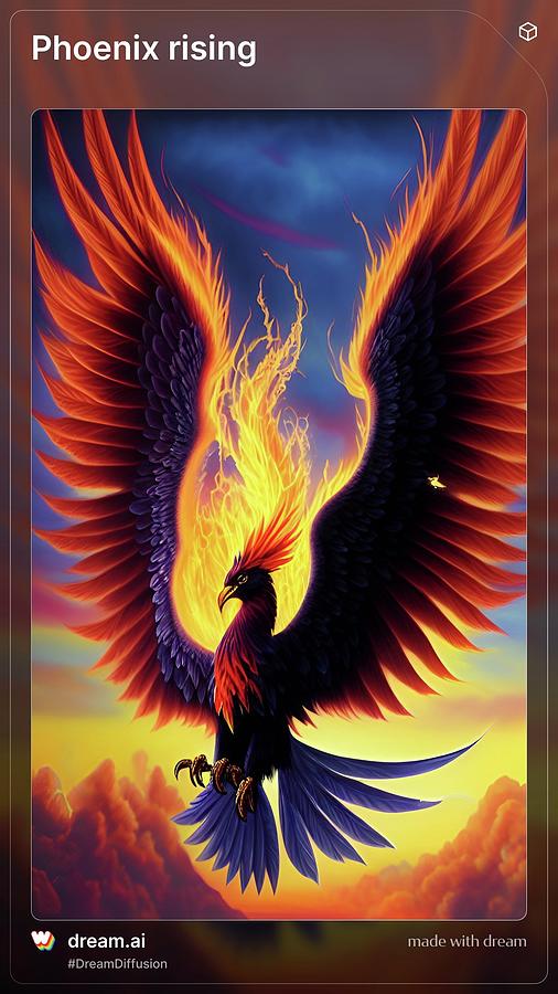 Phoenix rising 1 Digital Art by Denise F Fulmer