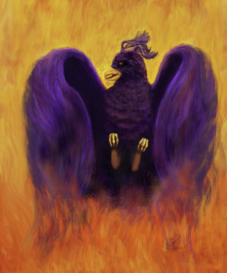 Phoenix Digital Art - Phoenix Rising by Sherry Bunker
