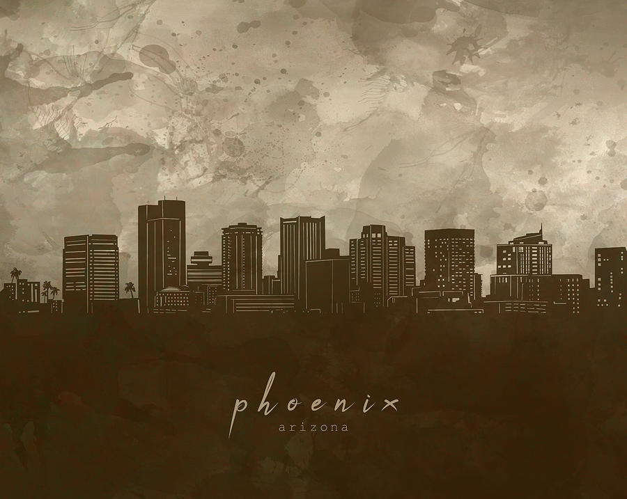 Phoenix Skyline Panorama 4 Digital Art