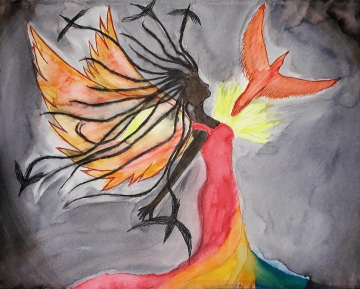 Phoenix Thunderbird  Painting by Vale Anoai