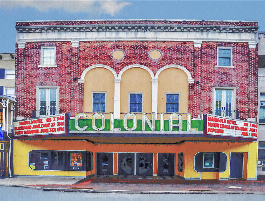 Phoenixville Pa - Colonial Theater Rendering Photograph by Bill Cannon