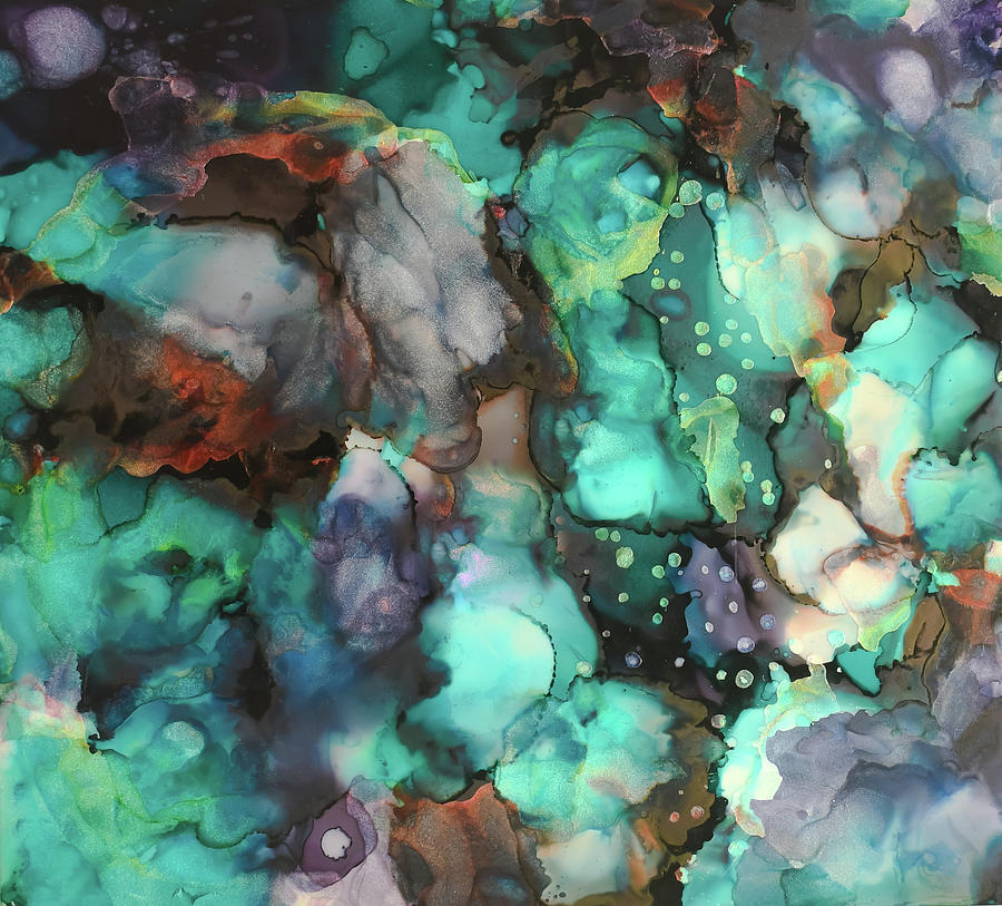 Phosphorescent Fungi Painting by Carlee Ojeda