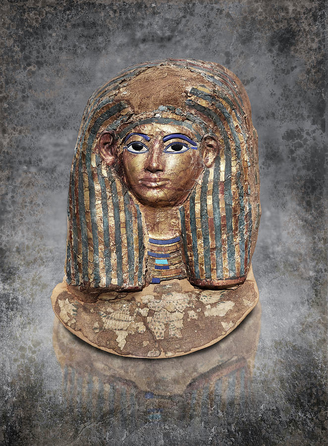 The After life - Photo of Ancient Egyptian funerary mask of Merit Sculpture by Paul E Williams