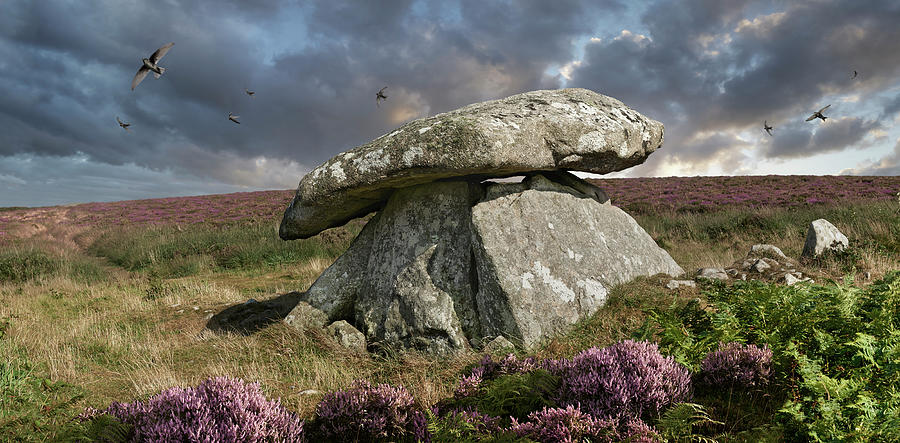 Ancient Stone - Photo of Chun Quoit, Cornwall Photograph by Paul E Williams