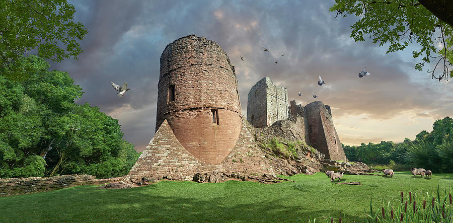 Photo of Goodrich Castle fortifications, England Photograph by Paul E Williams