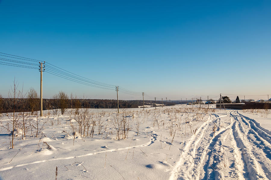 Photo of the winter field. Photograph by Masterovoy