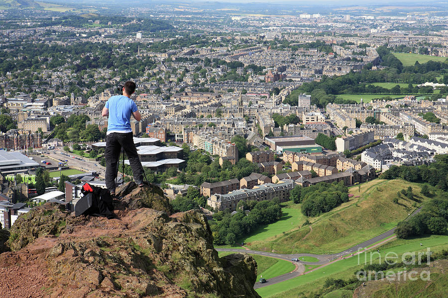 Photographer Arthurs Seat Edinburgh Photograph by Bryan Attewell